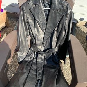 Women’s soft leather long coat